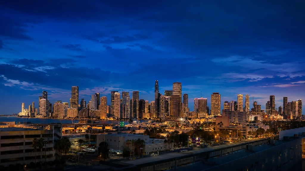 Miami skyline, Florida, home to many businesses exploring exit planning