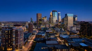 Minneapolis skyline, Minnesota, home to many businesses exploring exit planning
