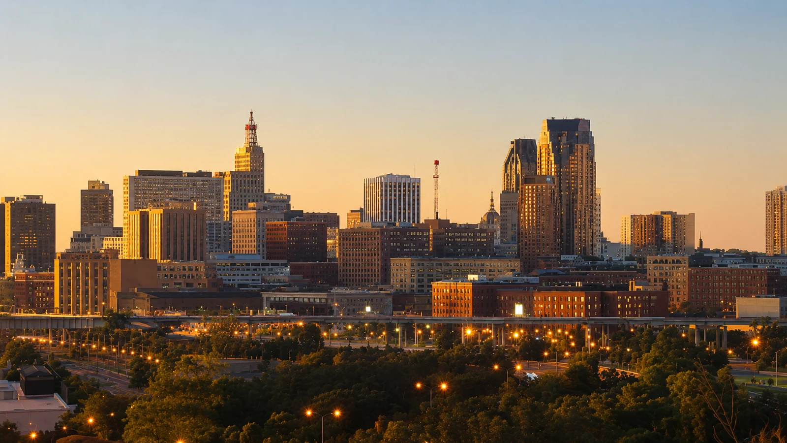 Downtown Saint Paul, Minnesota (the state capital)